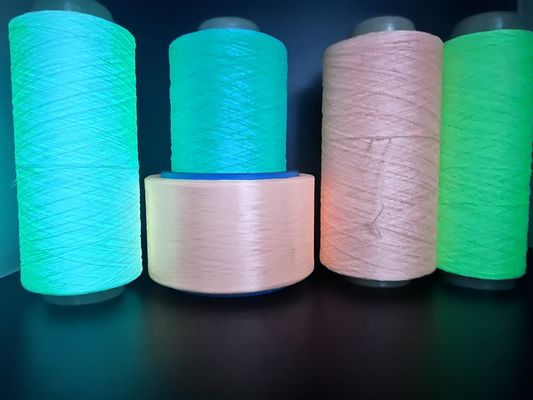 Полиэстерная светящаяся пряжа FDY флуоресцентная вязаная обувь верхний