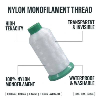 60D 80D 100D 0.08MM 0.10MM 0.12MM 0.14MM Y-конус Полиамидная мононить 100% Нейлоновая мононить Мононить Фабрика